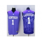 NCAA Men Kentucky Wildcats #1 Skal Labissiere Blue Basketball Stitched Jersey