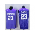 NCAA Men Kentucky Wildcats #23 Anthony Davis Blue Basketball Stitched Jersey