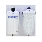 NCAA Men Kentucky Wildcats Blank White Basketball Stitched Jersey