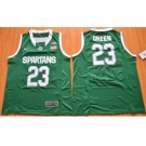 NCAA Men Michigan State Spartans #23 Draymond Green Green Authentic Basketball Stitched Jersey