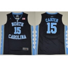 North Carolina #15 Vince Carter Black Basketball Stitched NCAA Jersey