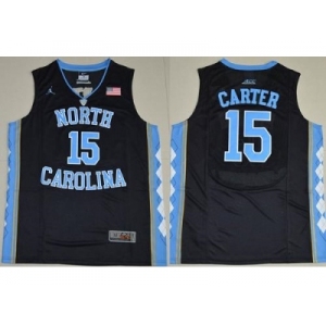 North Carolina #15 Vince Carter Black Basketball Stitched NCAA Jersey