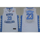 North Carolina #23 Michael Jordan White Stitched NCAA Jersey