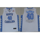 North Carolina #40 Harrison Barnes White Stitched NCAA Jersey