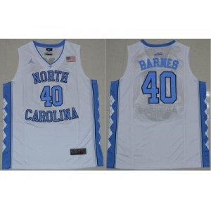 North Carolina #40 Harrison Barnes White Stitched NCAA Jersey