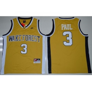 Wake Forest Demon Deacons #3 Chris Paul Gold Basketball Stitched NCAA Jersey