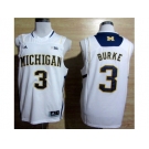 ncaa jerseys adidas michigan wolverines #3 trey burke white[big]