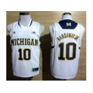 ncaa jerseys michigan wolverines #10 tim hardawayjr white[big]