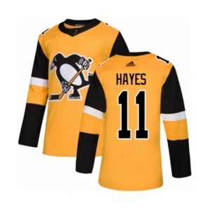 Adidas Pittsburgh Penguins #11 Jimmy Hayes Authentic Gold Alternate NHL Jersey