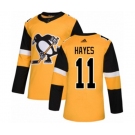 Adidas Pittsburgh Penguins #11 Jimmy Hayes Premier Gold Alternate NHL Jersey