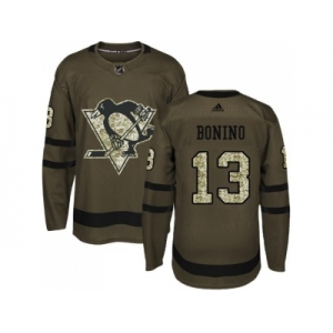 Adidas Pittsburgh Penguins #13 Nick Bonino Green Salute to Service Stitched NHL Jersey