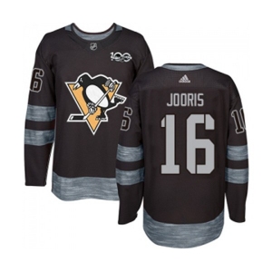 Adidas Pittsburgh Penguins #16 Josh Jooris Authentic Black 1917-2017 100th Anniversary NHL Jersey