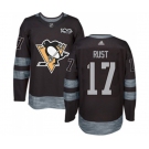 Adidas Pittsburgh Penguins #17 Bryan Rust Authentic Black 1917-2017 100th Anniversary NHL Jersey