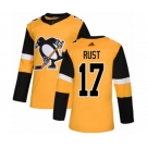 Adidas Pittsburgh Penguins #17 Bryan Rust Authentic Gold Alternate NHL Jersey