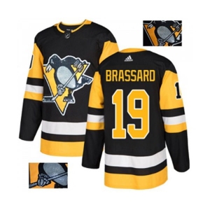 Adidas Pittsburgh Penguins #19 Derick Brassard Authentic Black Fashion Gold NHL Jersey