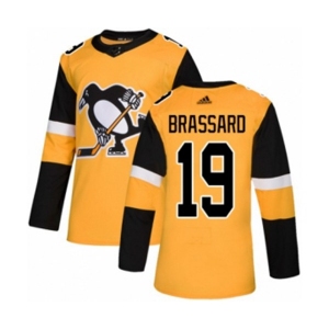 Adidas Pittsburgh Penguins #19 Derick Brassard Premier Gold Alternate NHL Jersey