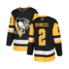 Adidas Pittsburgh Penguins #2 Chad Ruhwedel Authentic Black Home NHL Jersey