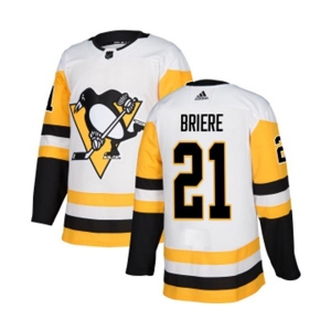 Adidas Pittsburgh Penguins #21 Michel Briere Authentic White Away NHL Jersey