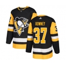 Adidas Pittsburgh Penguins #37 Carter Rowney Premier Black Home NHL Jersey