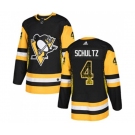 Adidas Pittsburgh Penguins #4 Justin Schultz Authentic Black Drift Fashion NHL Jersey