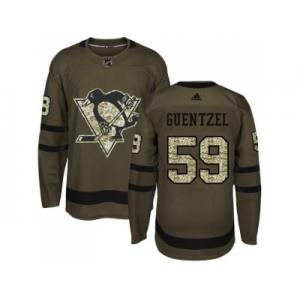 Adidas Pittsburgh Penguins #59 Jake Guentzel Green Salute to Service Stitched NHL Jerse