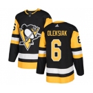 Adidas Pittsburgh Penguins #6 Jamie Oleksiak Authentic Black Home NHL Jersey