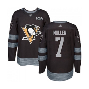 Adidas Pittsburgh Penguins #7 Joe Mullen Authentic Black 1917-2017 100th Anniversary NHL Jersey