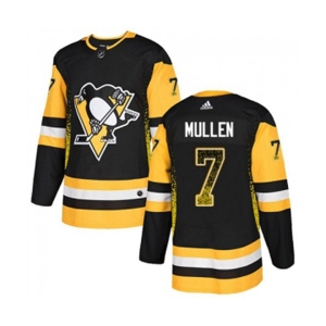 Adidas Pittsburgh Penguins #7 Joe Mullen Authentic Black Drift Fashion NHL Jersey