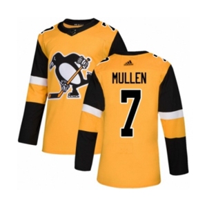 Adidas Pittsburgh Penguins #7 Joe Mullen Authentic Gold Alternate NHL Jersey