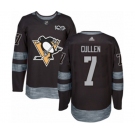 Adidas Pittsburgh Penguins #7 Matt Cullen Authentic Black 1917-2017 100th Anniversary NHL Jersey