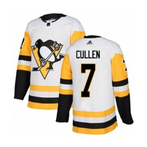 Adidas Pittsburgh Penguins #7 Matt Cullen Authentic White Away NHL Jersey