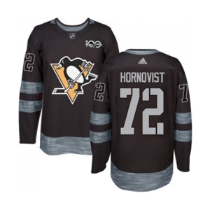 Adidas Pittsburgh Penguins #72 Patric Hornqvist Authentic Black 1917-2017 100th Anniversary NHL Jersey