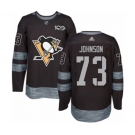 Adidas Pittsburgh Penguins #73 Jack Johnson Authentic Black 1917-2017 100th Anniversary NHL Jersey