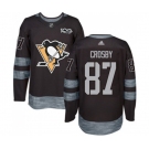 Adidas Pittsburgh Penguins #87 Sidney Crosby Authentic Black 1917-2017 100th Anniversary NHL Jersey