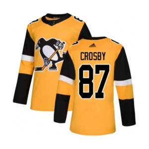 Adidas Pittsburgh Penguins #87 Sidney Crosby Premier Gold Alternate NHL Jersey