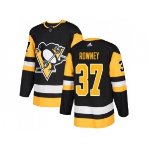 Men Adidas Pittsburgh Penguins #37 Carter Rowney Black Home Authentic Stitched NHL Jersey