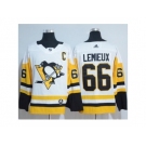 Men Adidas Pittsburgh Penguins #66 Mario Lemieux White Road Authentic Stitched NHL Jersey