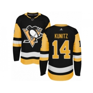 Men's Adidas Pittsburgh Penguins #14 Chris Kunitz Authentic Black Home NHL Jersey