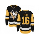 Men's Adidas Pittsburgh Penguins #16 Eric Fehr Authentic Black Home NHL Jersey