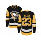 Men's Adidas Pittsburgh Penguins #23 Scott Wilson Authentic Black Home NHL Jersey