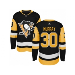 Men's Adidas Pittsburgh Penguins #30 Matt Murray Authentic Black Home NHL Jersey