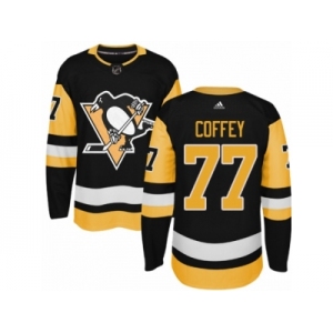 Men's Adidas Pittsburgh Penguins #77 Paul Coffey Authentic Black Home NHL Jersey