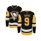 Men's Adidas Pittsburgh Penguins #9 Pascal Dupuis Authentic Black Home NHL Jersey