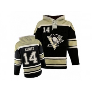 Men's Old Time Hockey Pittsburgh Penguins #14 Chris Kunitz Premier Black Sawyer Hooded Sweatshirt