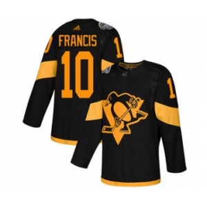 Men's Penguins #10 Ron Francis Black 2019 Stadium Series Stitched Hockey Jersey