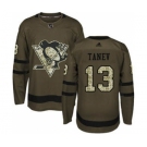 Men's Penguins #13 Brandon Tanev Green Salute to Service Stitched Hockey Jersey