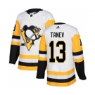 Men's Penguins #13 Brandon Tanev White Road Authentic Stitched Hockey Jersey