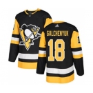 Men's Penguins #18 Alex Galchenyuk Black Home Stitched Hockey Jersey