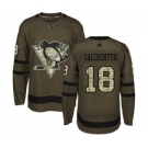 Men's Penguins #18 Alex Galchenyuk Green Salute to Service Stitched Hockey Jersey