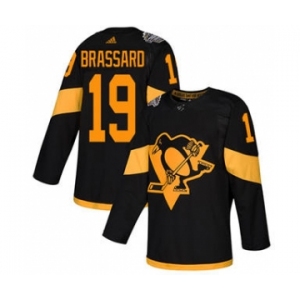 Men's Penguins #19 Derick Brassard Black 2019 Stadium Series Stitched Hockey Jersey